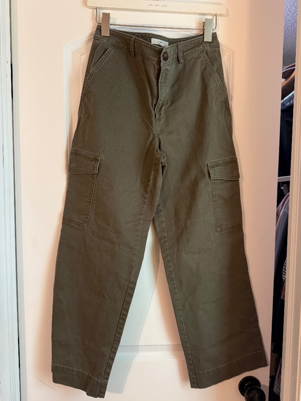 LOFT Green Cargo Pants
